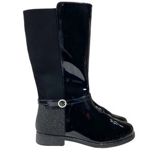 NWT The Children’s Place Girls Jeweled Tall Black Dress Boot Size 4